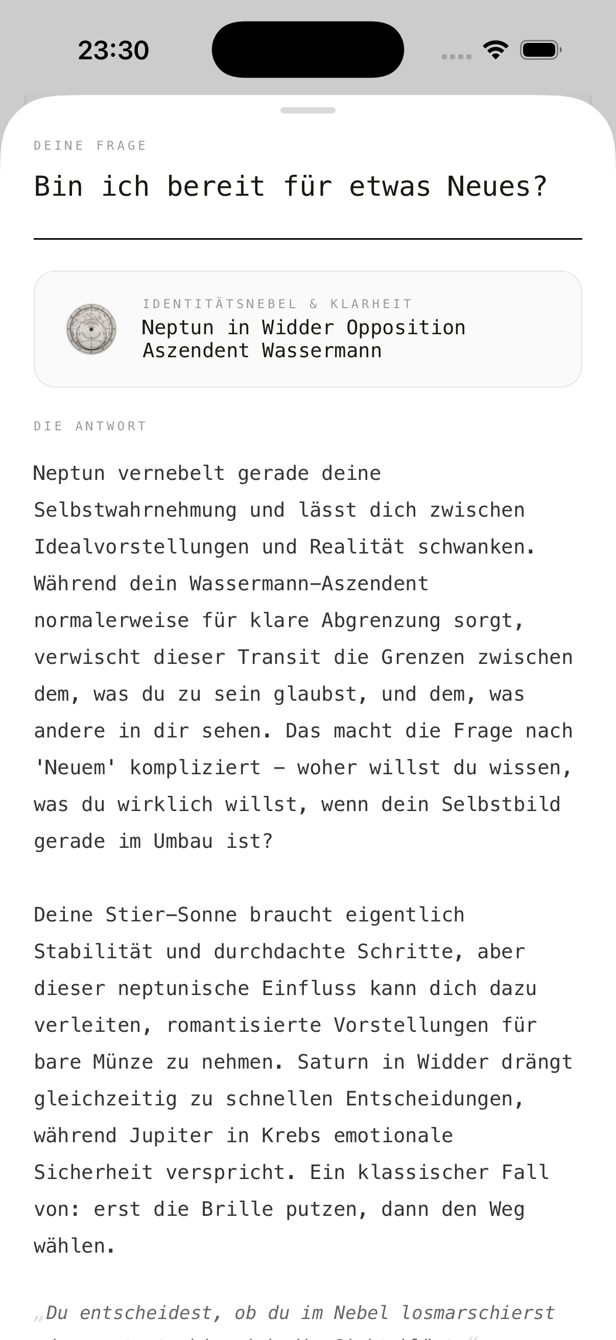 Fragen an die Sterne